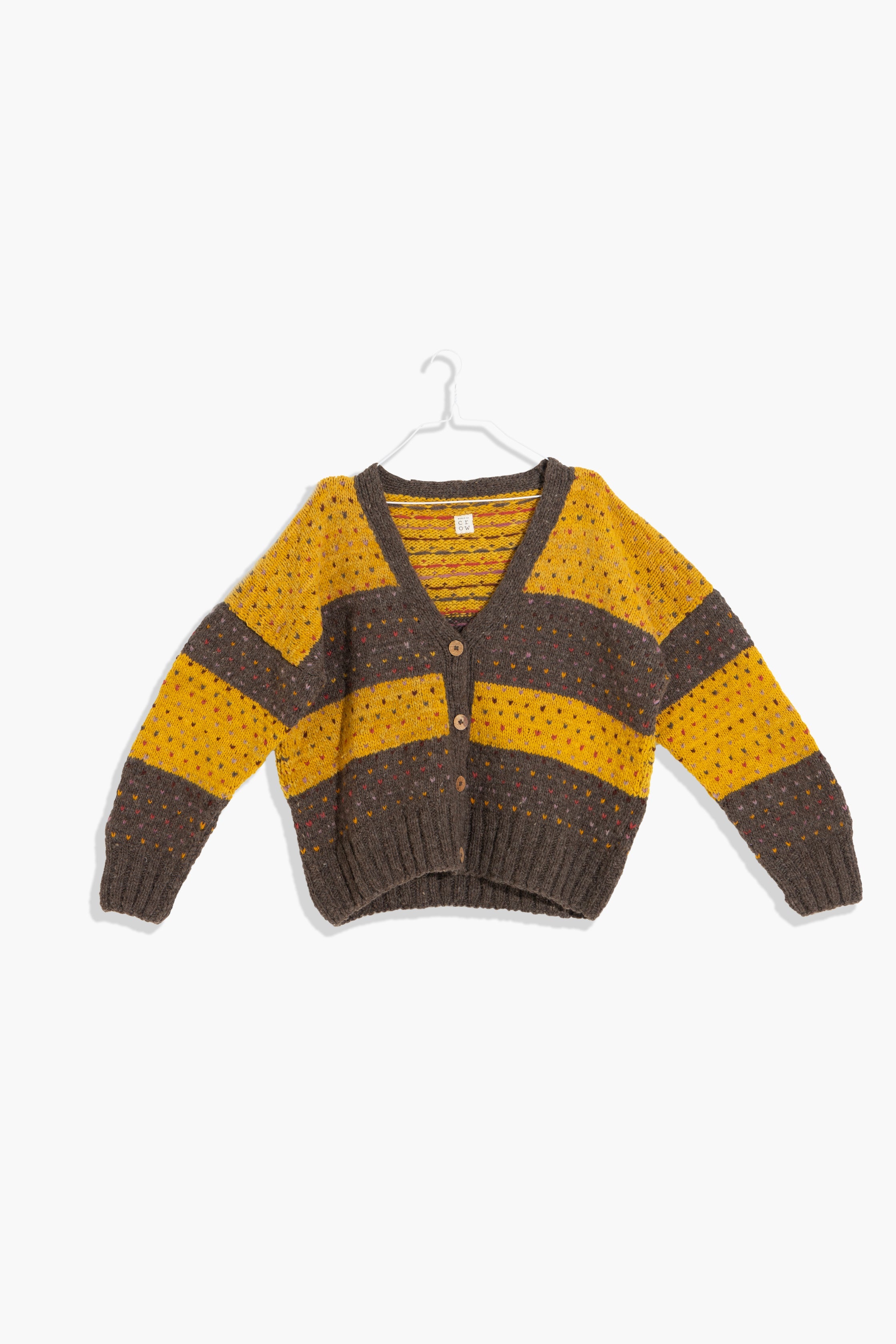 Ochre/grey Striped Sweater