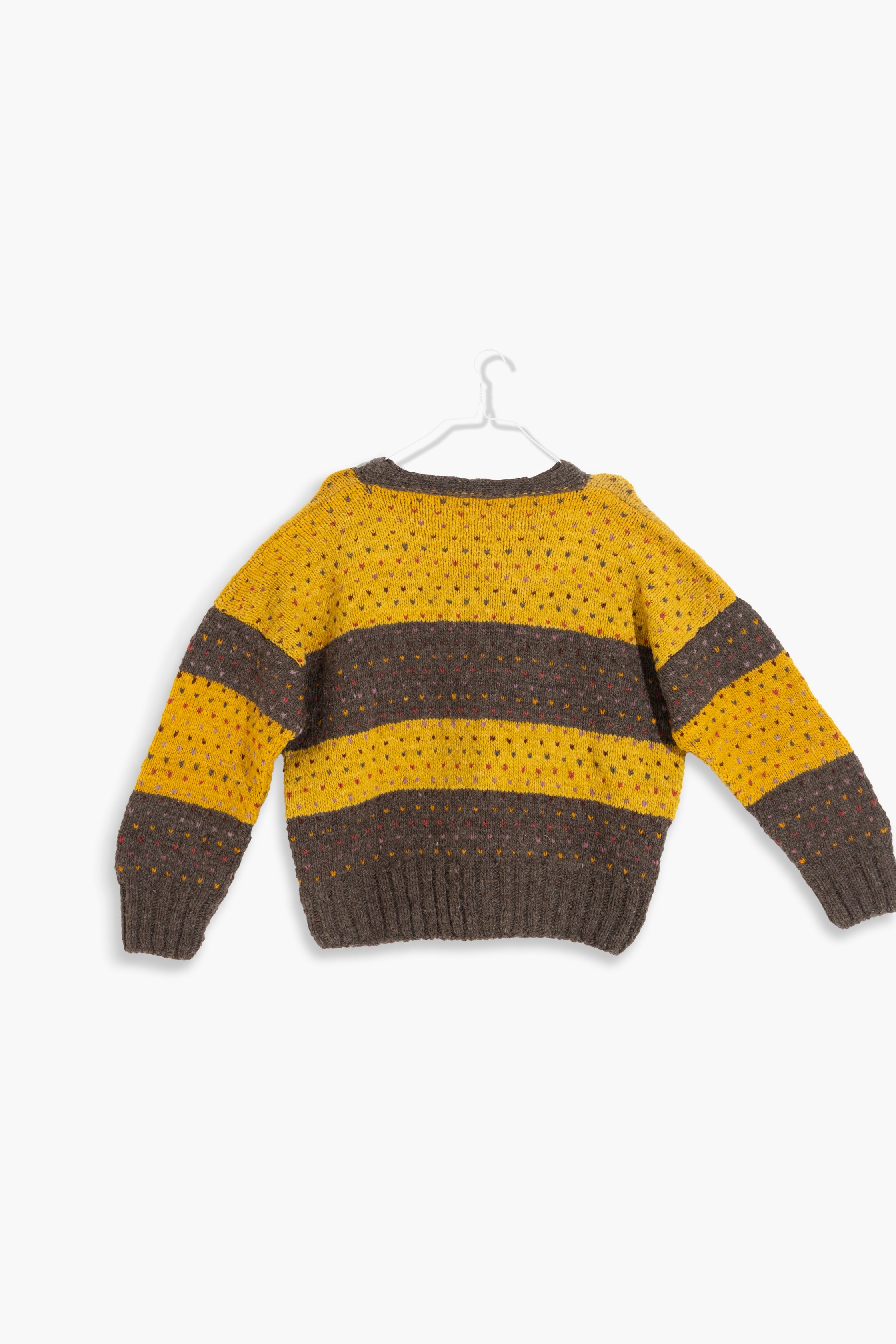 Ochre/grey Striped Sweater