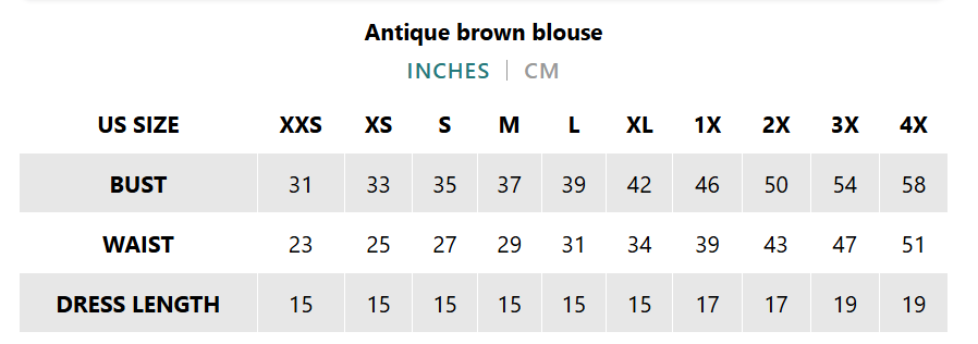 Antique brown blouse