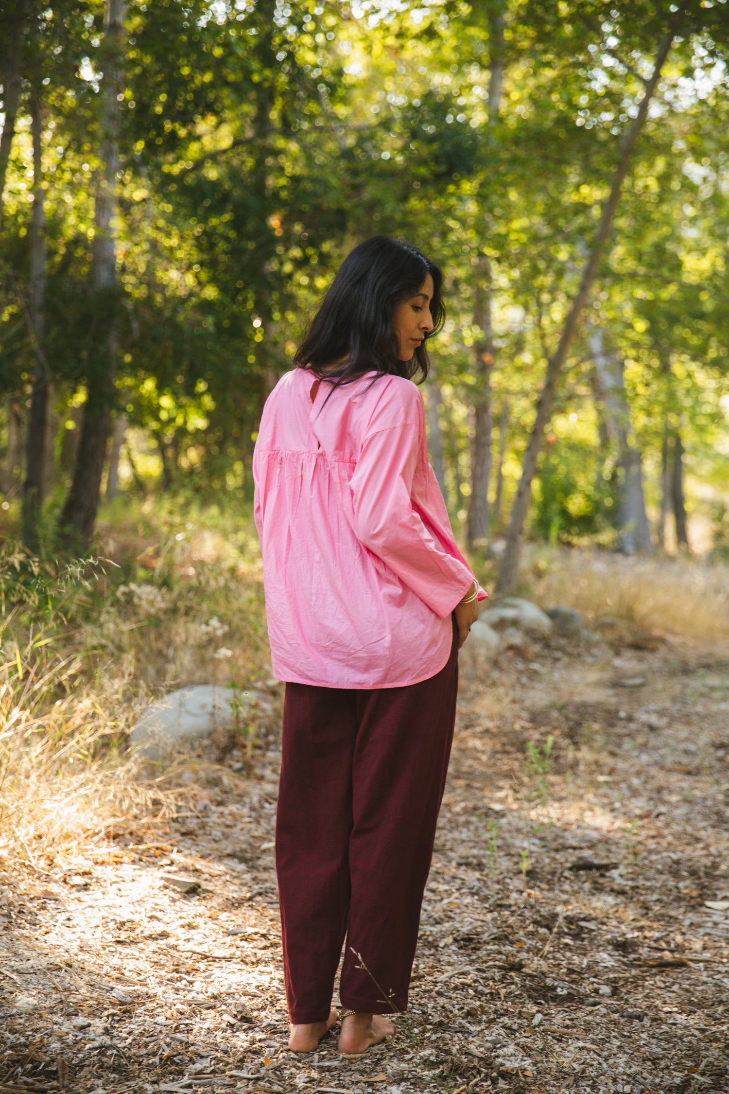 Berry Pleated Pants