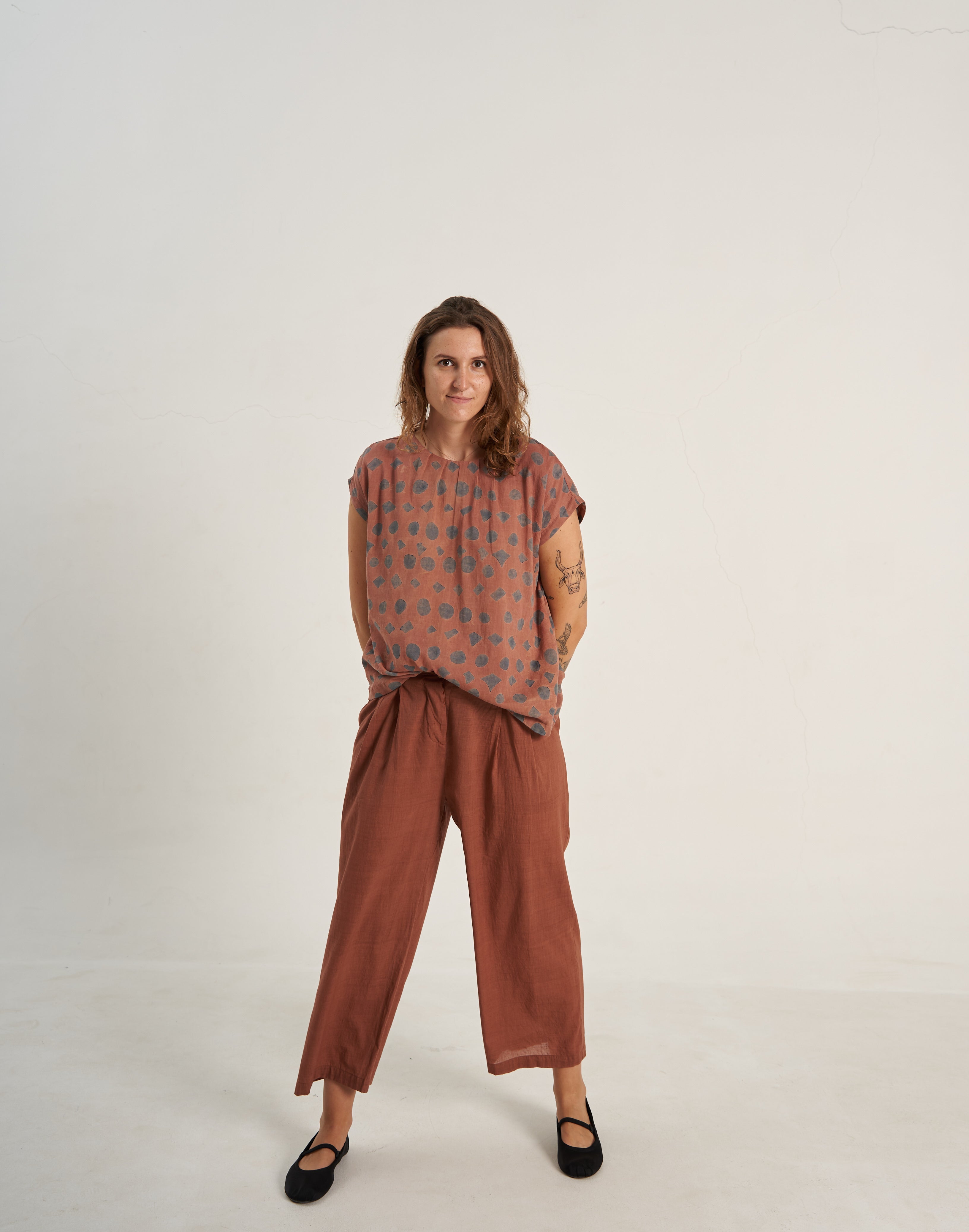 Russet Brown Lightweight Summer Pant for Women