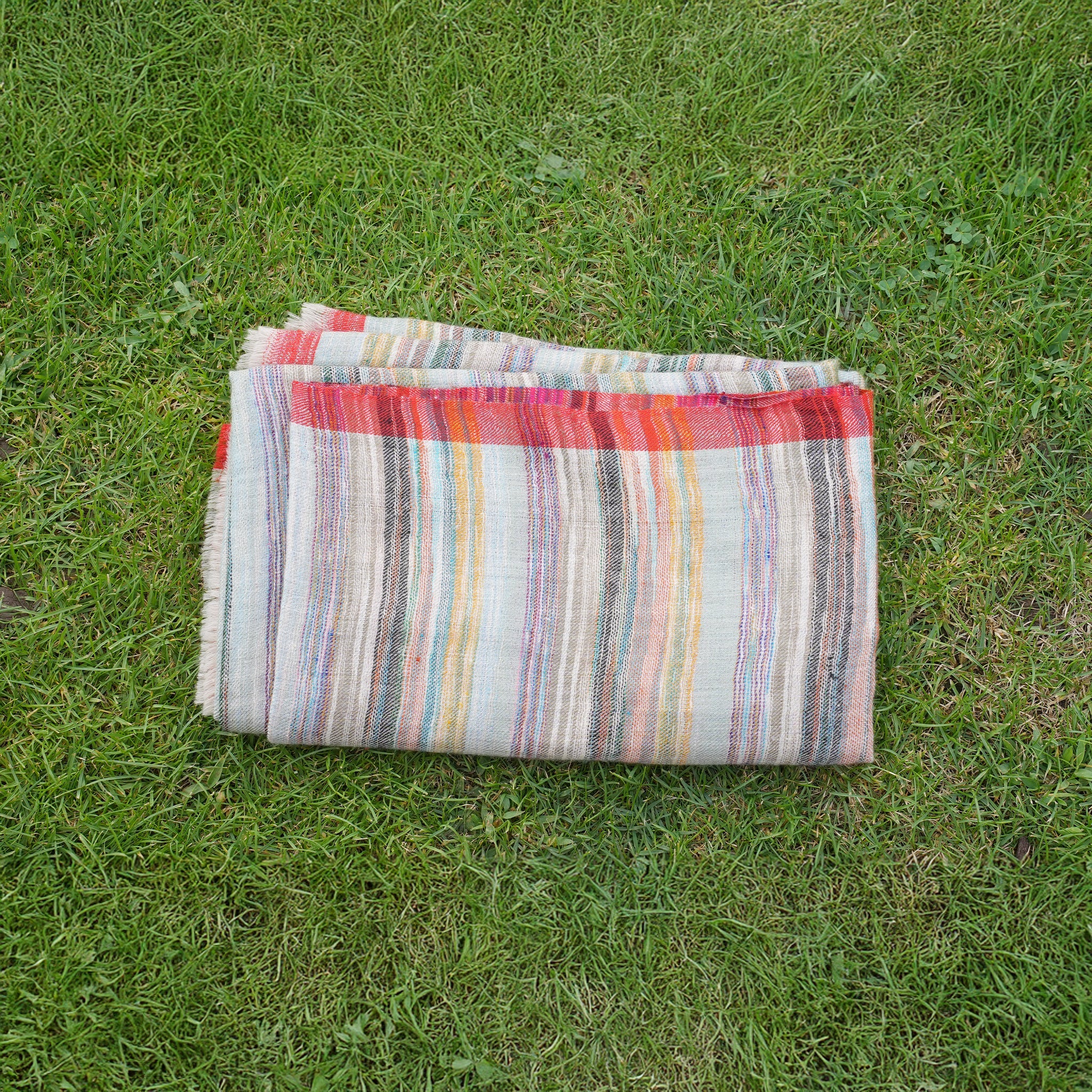Crimson Edge Pashmina Shawl