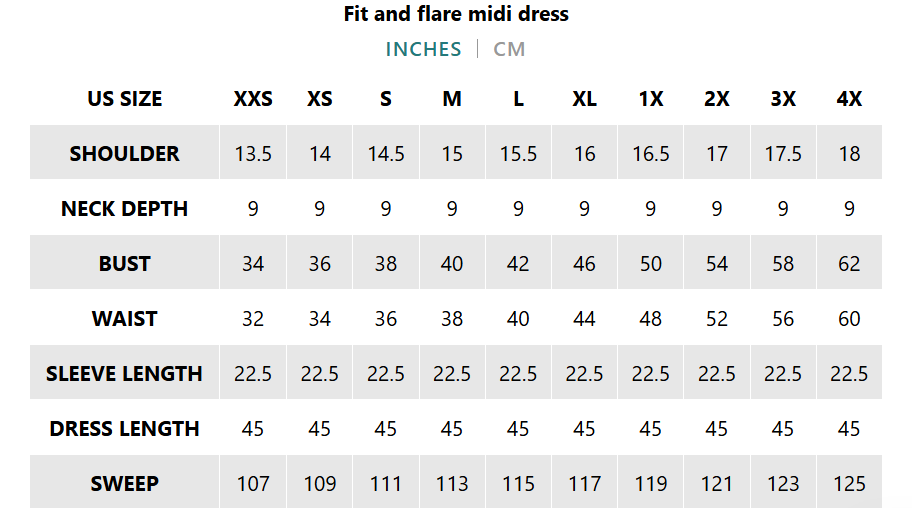 Fit and flare midi dress