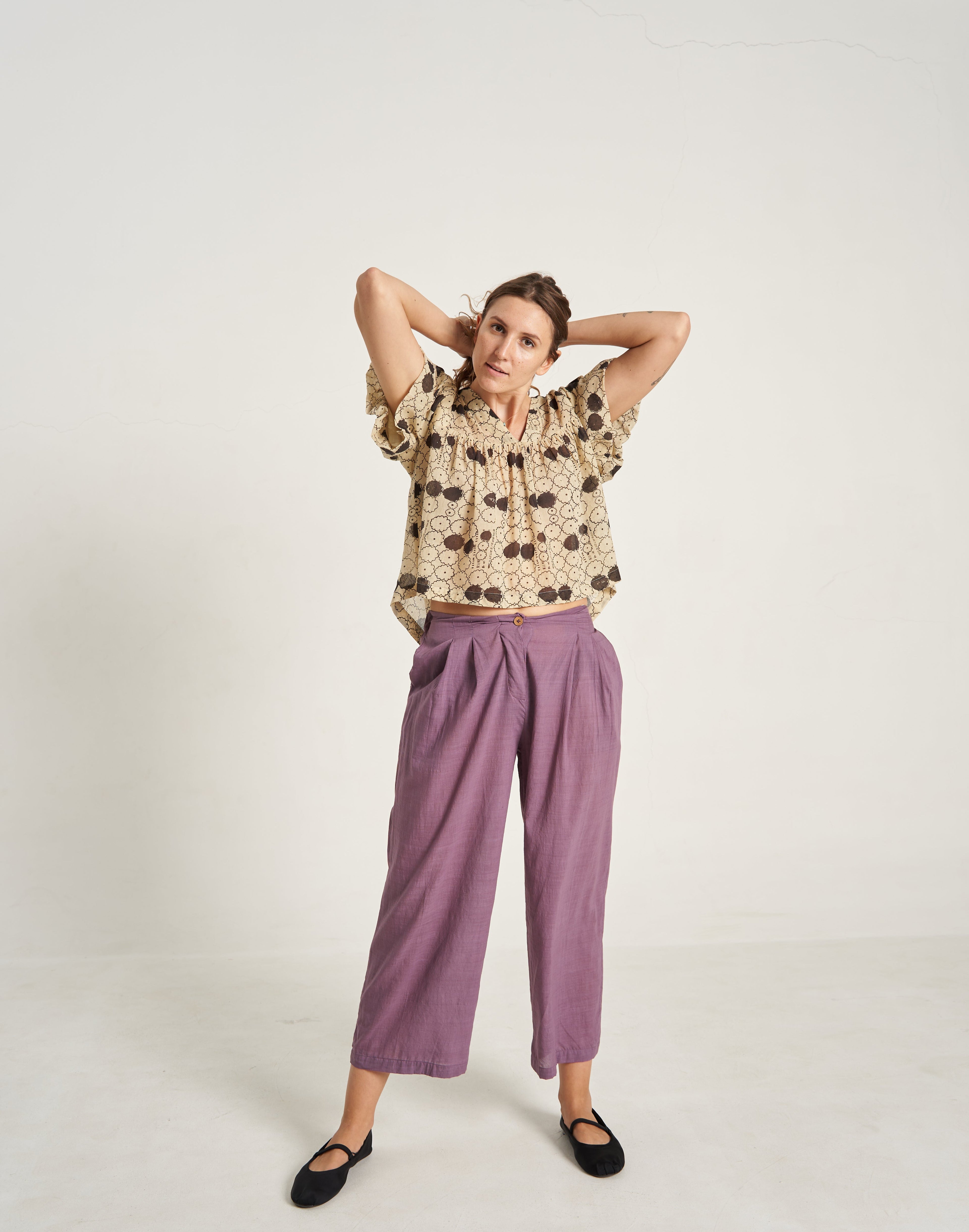 Floral Puff Short Sleeve Summer Top For Women At World of Crow