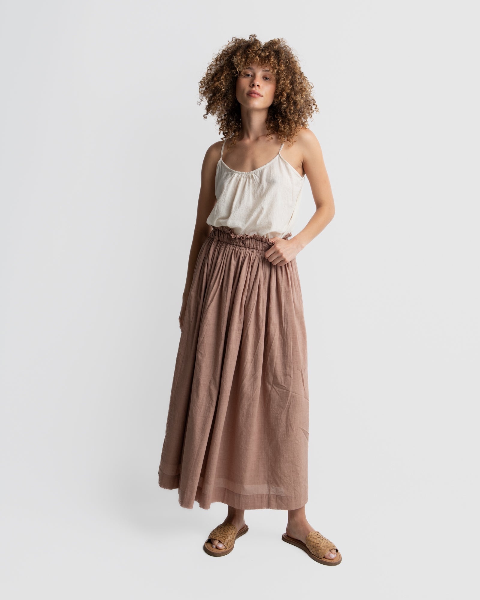 Garnet pink gathered skirt, small sustainable clothing brands, sustainable clothing brands, pure organic cotton clothing, where to buy organic cotton clothes, all cotton women's clothing, cotton clothes online, 100 cotton women's clothing, soft cotton clothes for women's, minimalist clothing women, minimalist store clothes