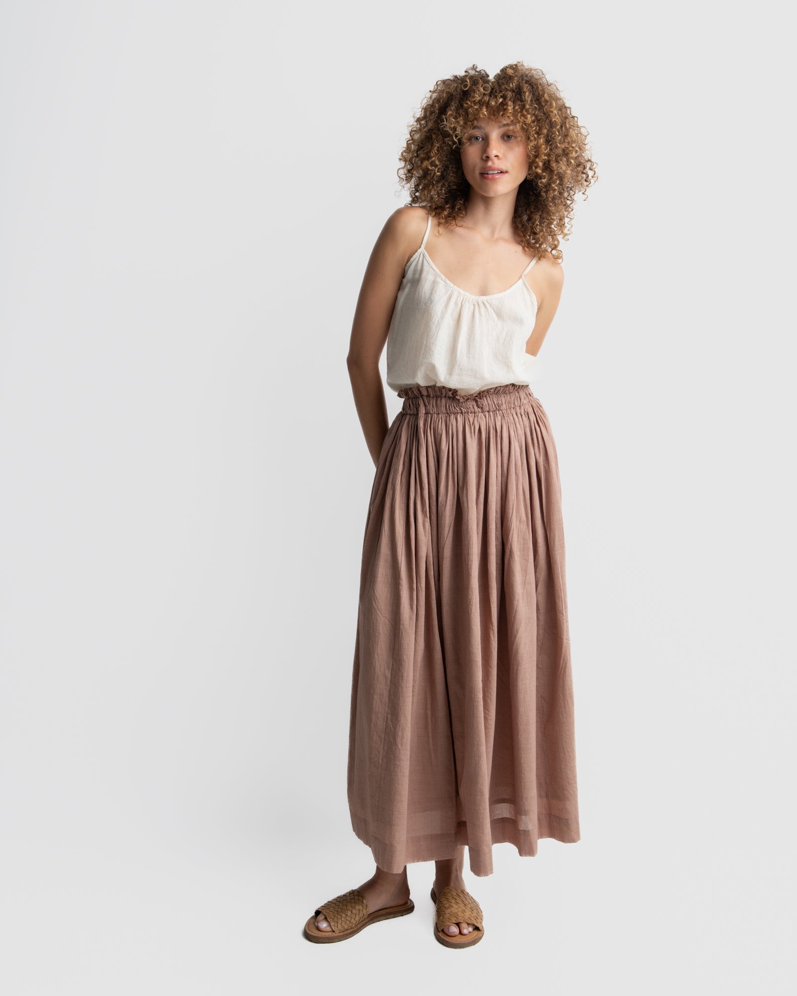 Garnet pink gathered skirt, small sustainable clothing brands, sustainable clothing brands, pure organic cotton clothing, where to buy organic cotton clothes, all cotton women's clothing, cotton clothes online, 100 cotton women's clothing, soft cotton clothes for women's, minimalist clothing women, minimalist store clothes