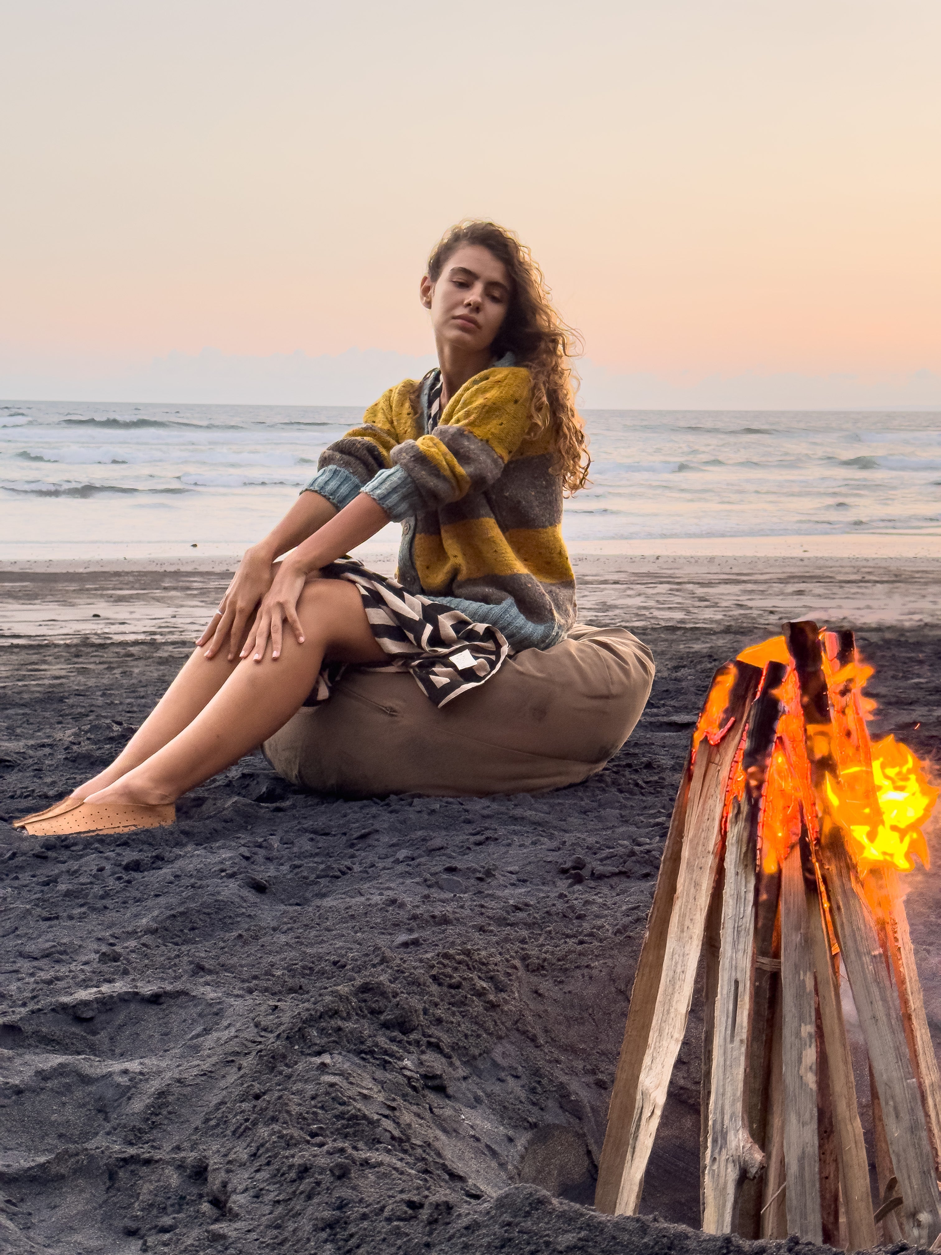 Ochre Striped Sweater