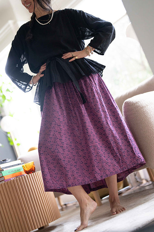 Magenta Sash Skirt