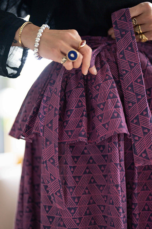Magenta Sash Skirt