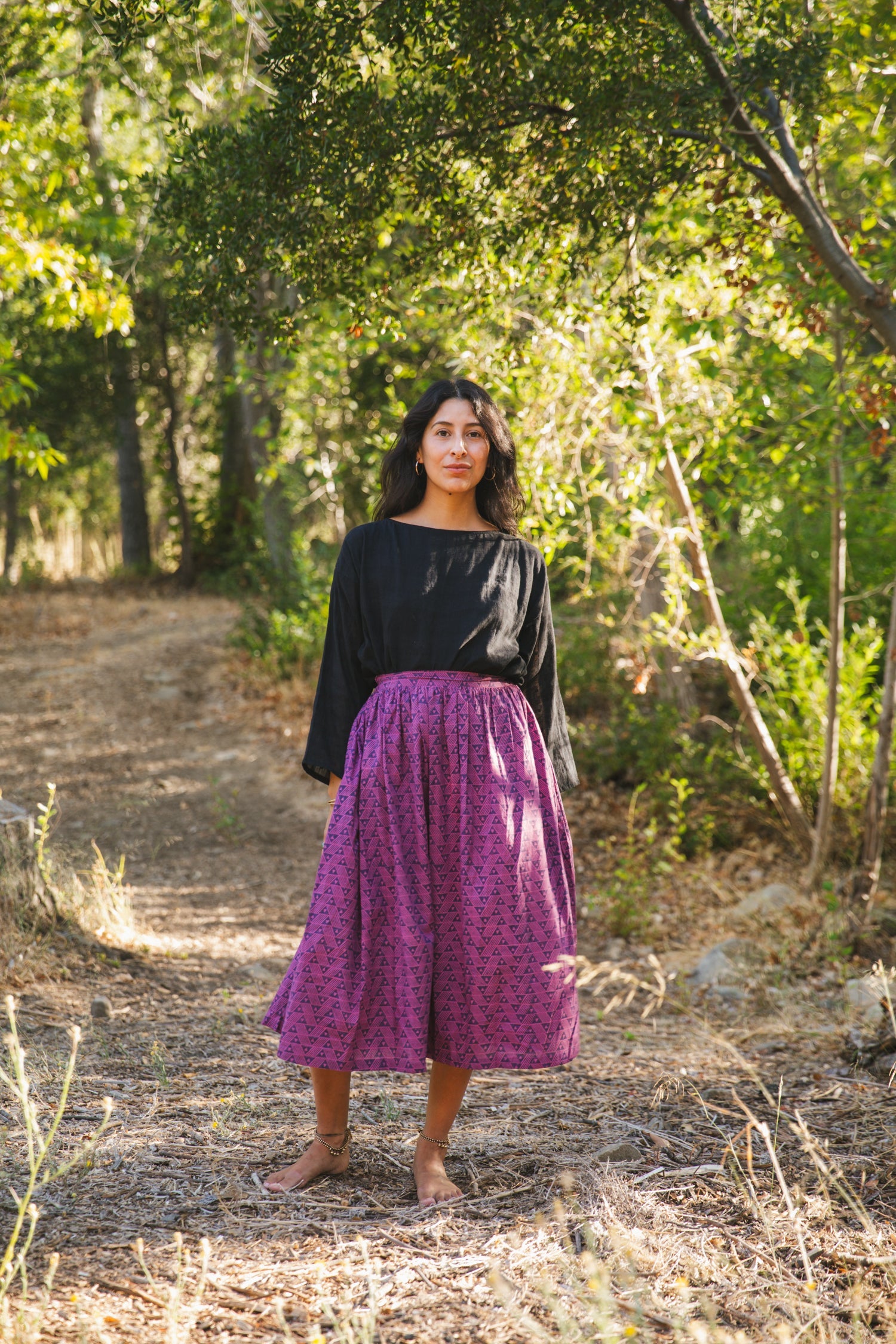 Magenta Sash Skirt