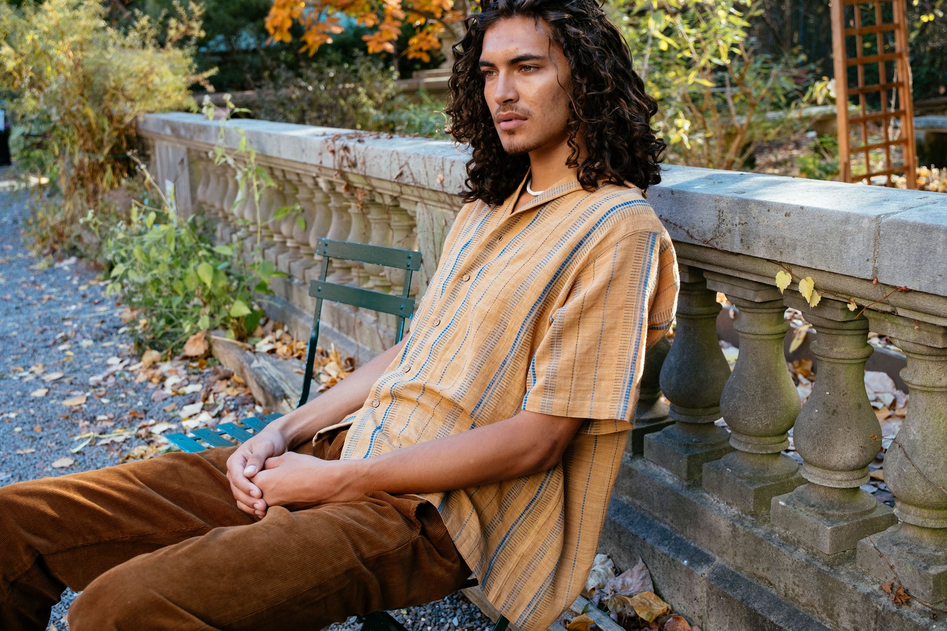 Organic brown boxy shirt