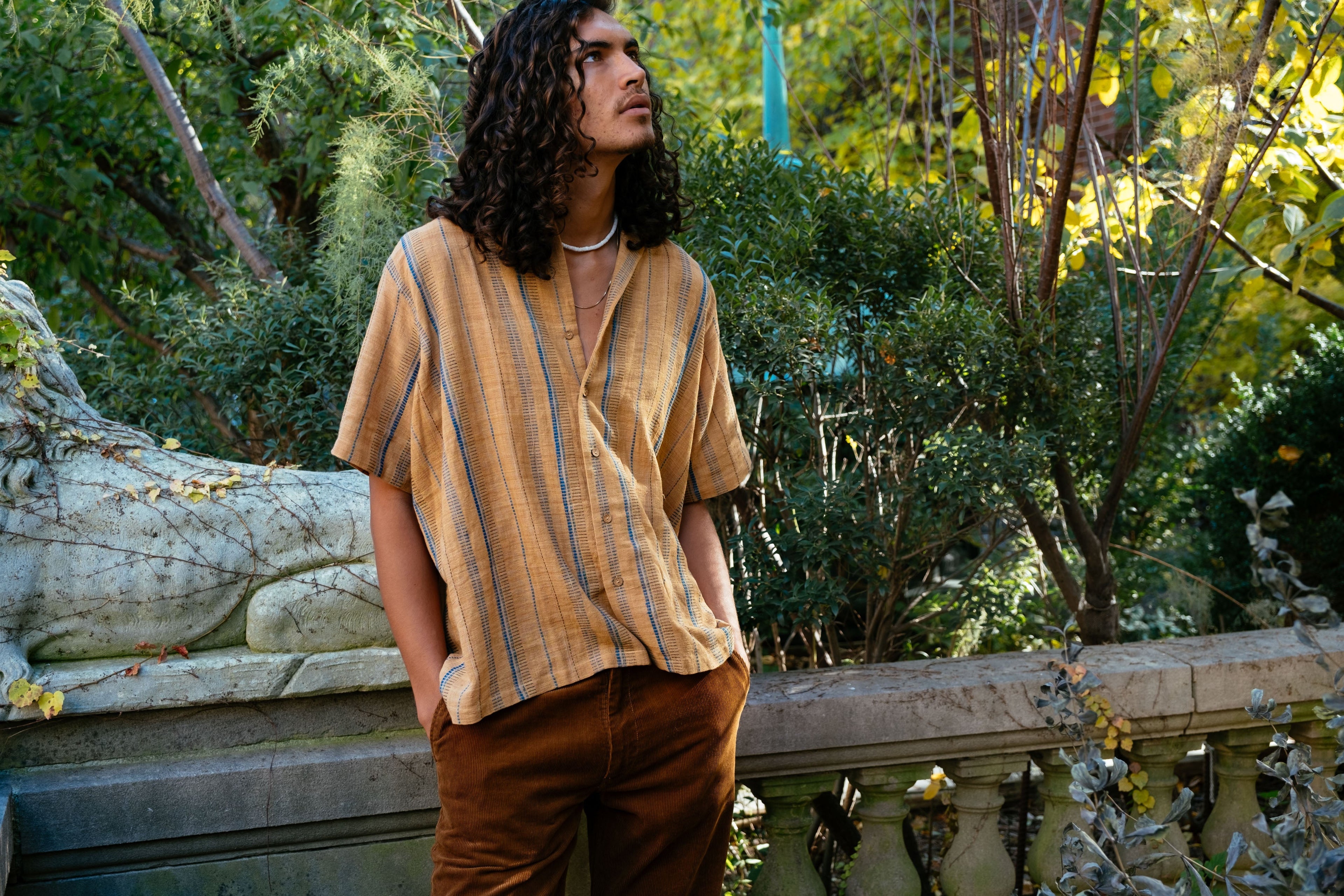 Organic brown boxy shirt