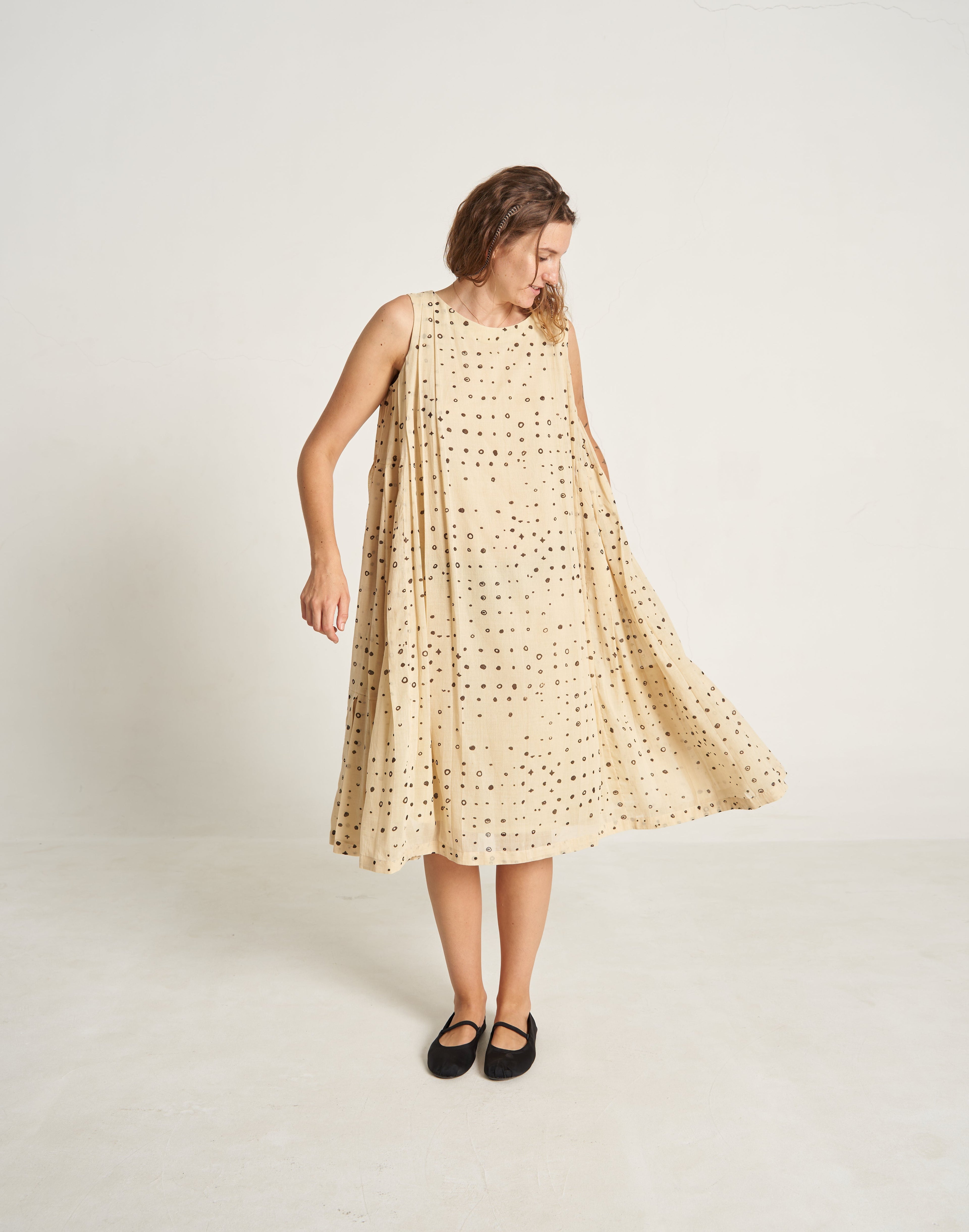 Buy Pleated Cribble Summer Dress For Women At World of Crow