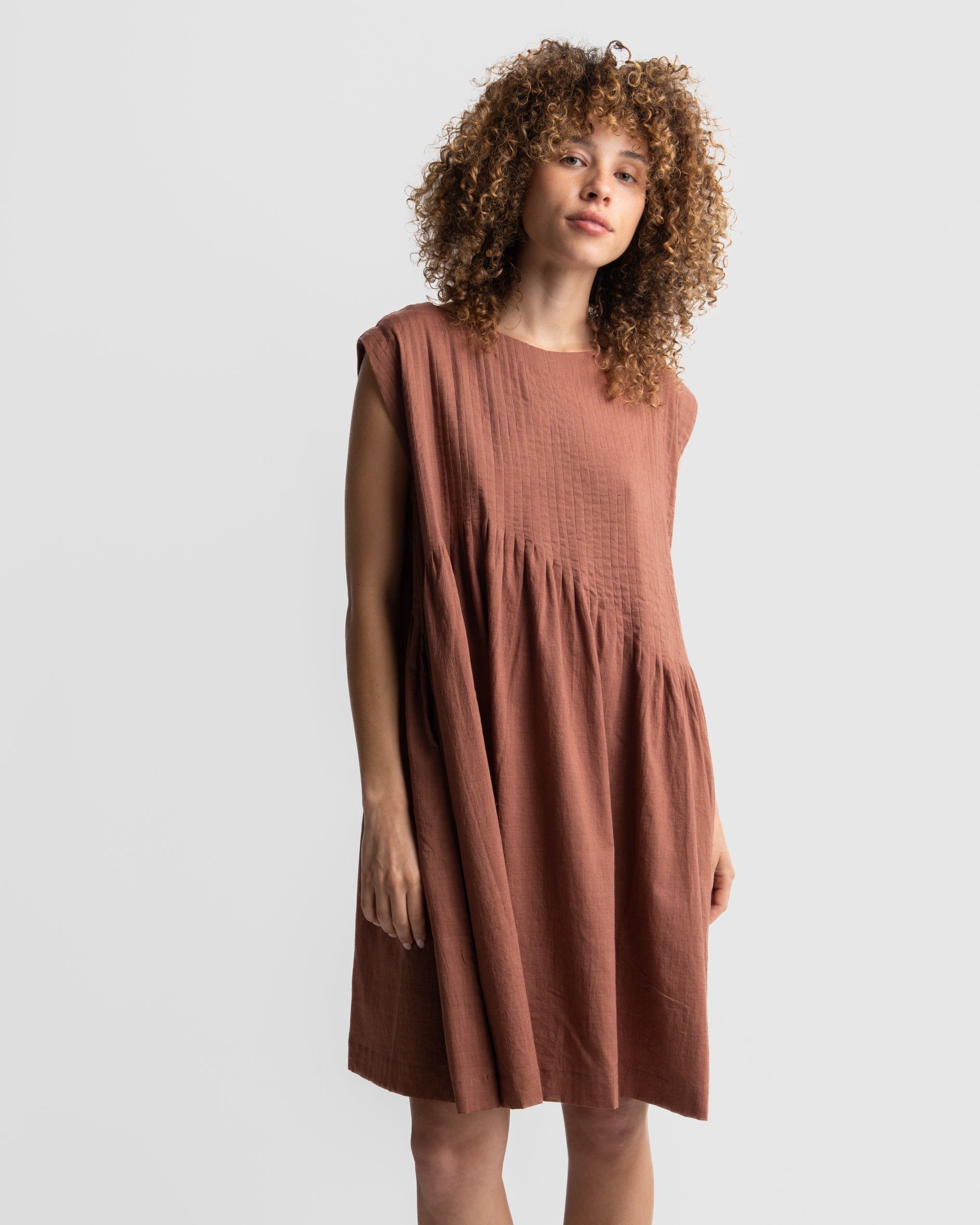Short chestnut Brown Dress