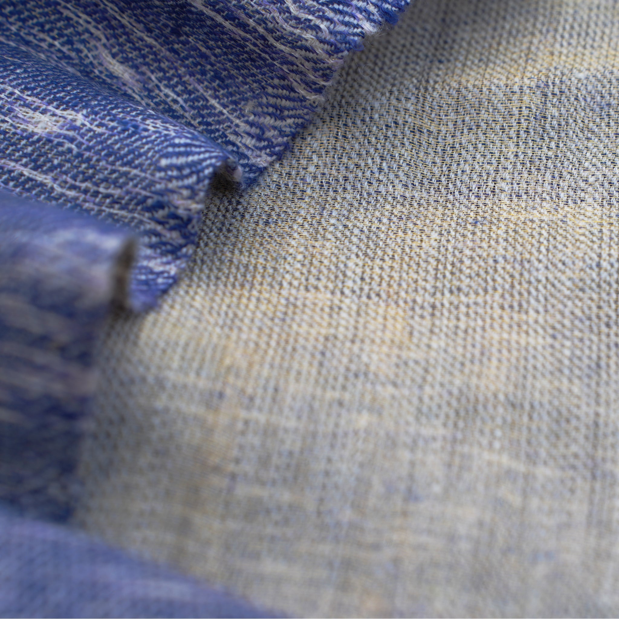The Golden-Indigo Do Rukha Pashmina stole