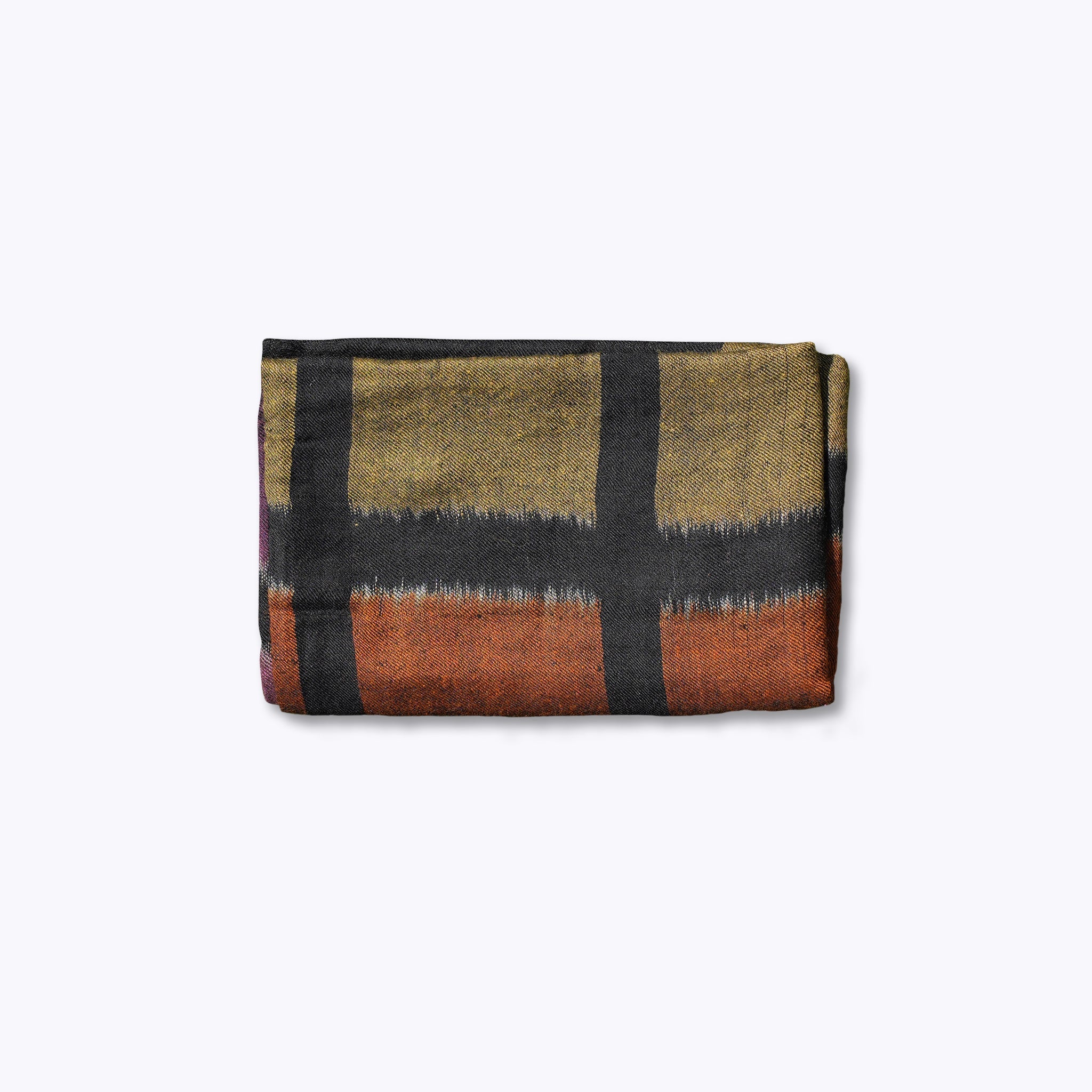 The Rust & Gold Ikat Pashmina shawl