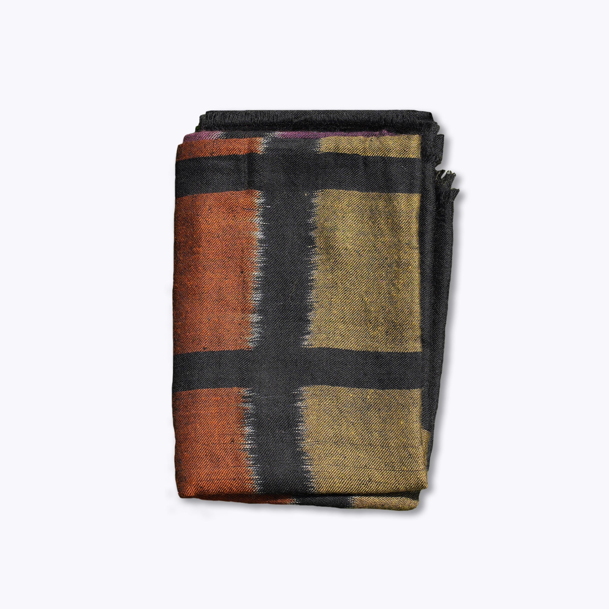 The Rust & Gold Ikat Pashmina shawl