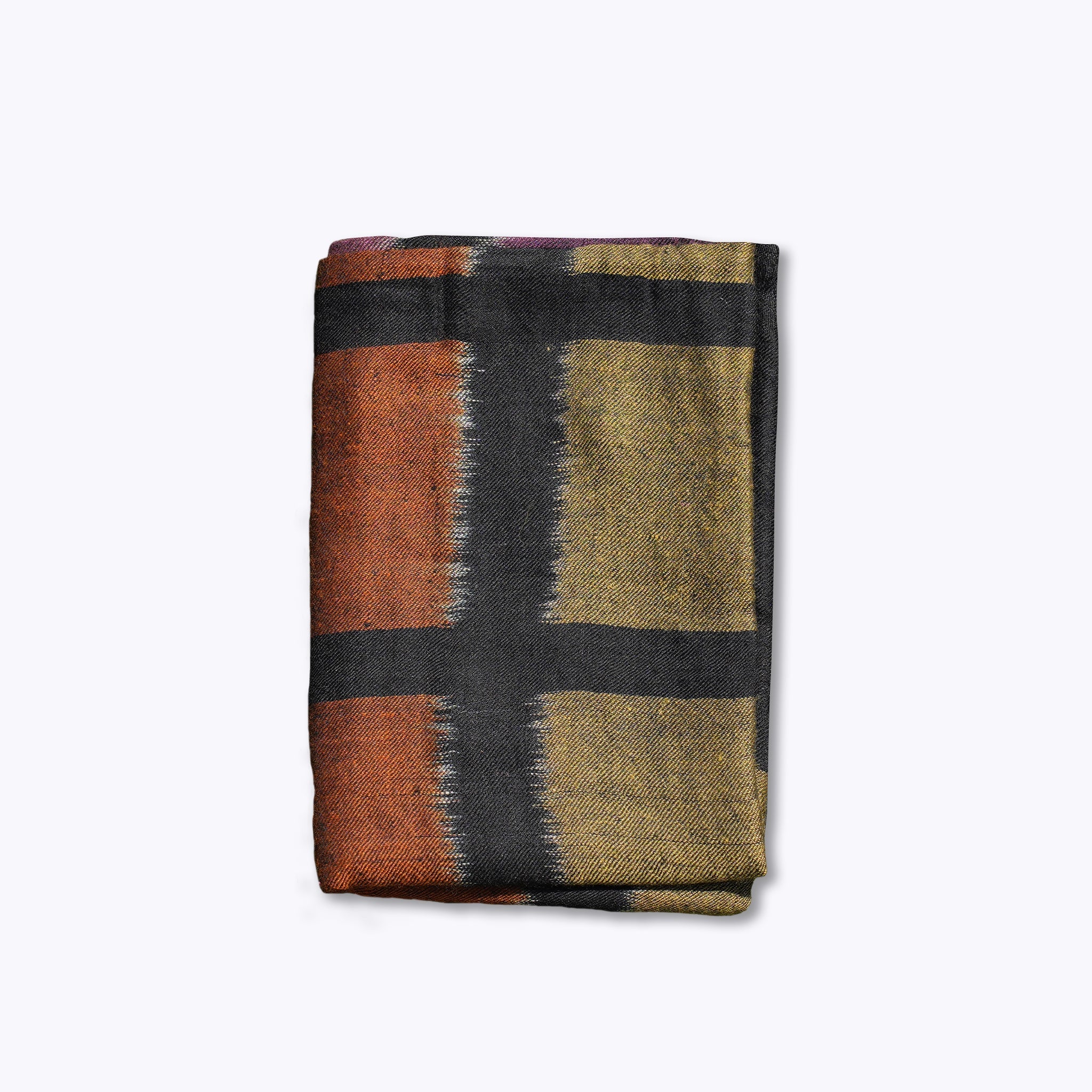 The Rust & Gold Ikat Pashmina shawl