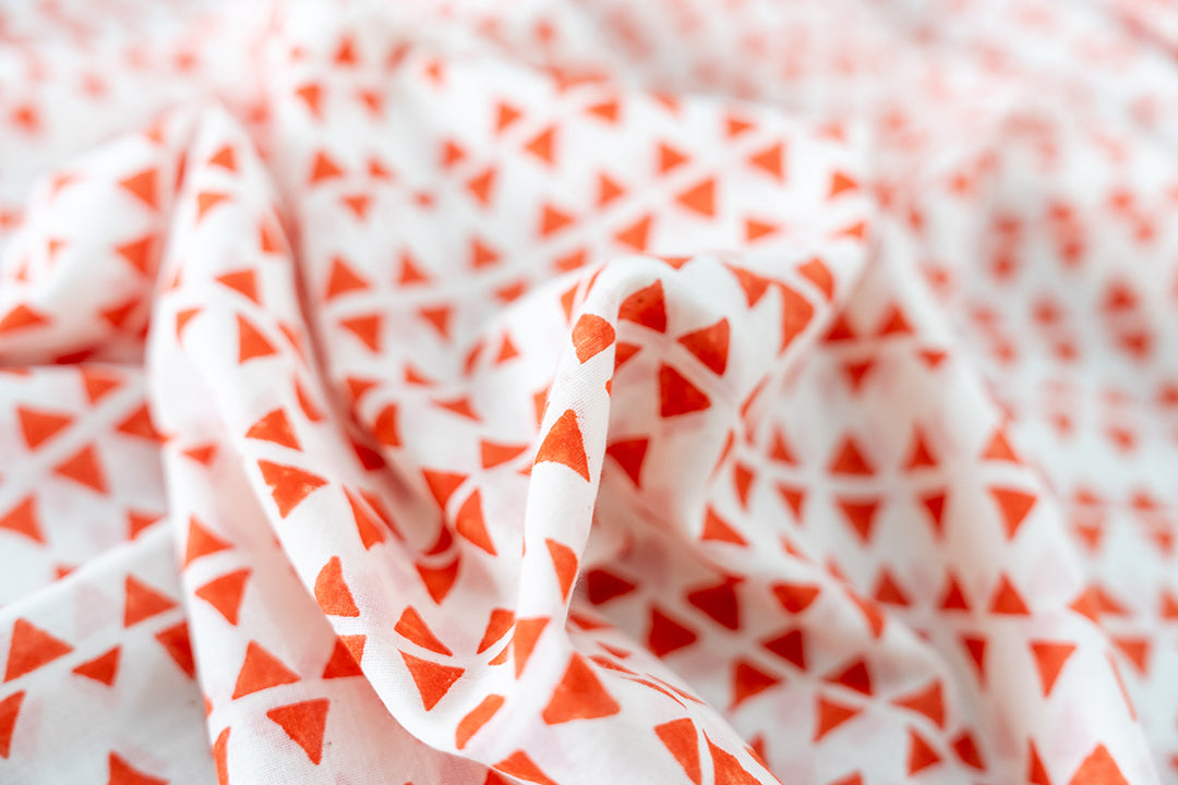 Close- up of the organic fabric.