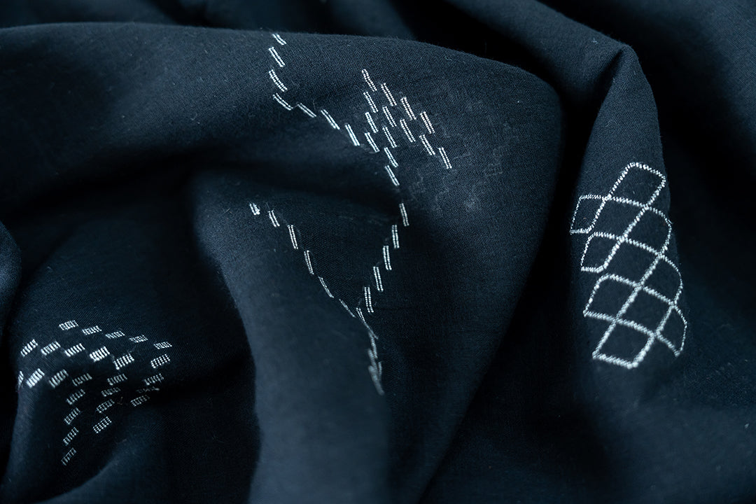 The hand made motif on the honeycomb shirt