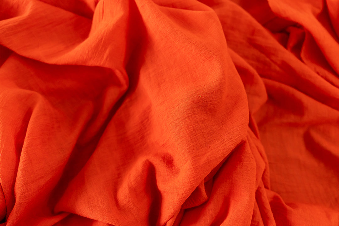 close up of the fabric - naturally dyed and ethically made