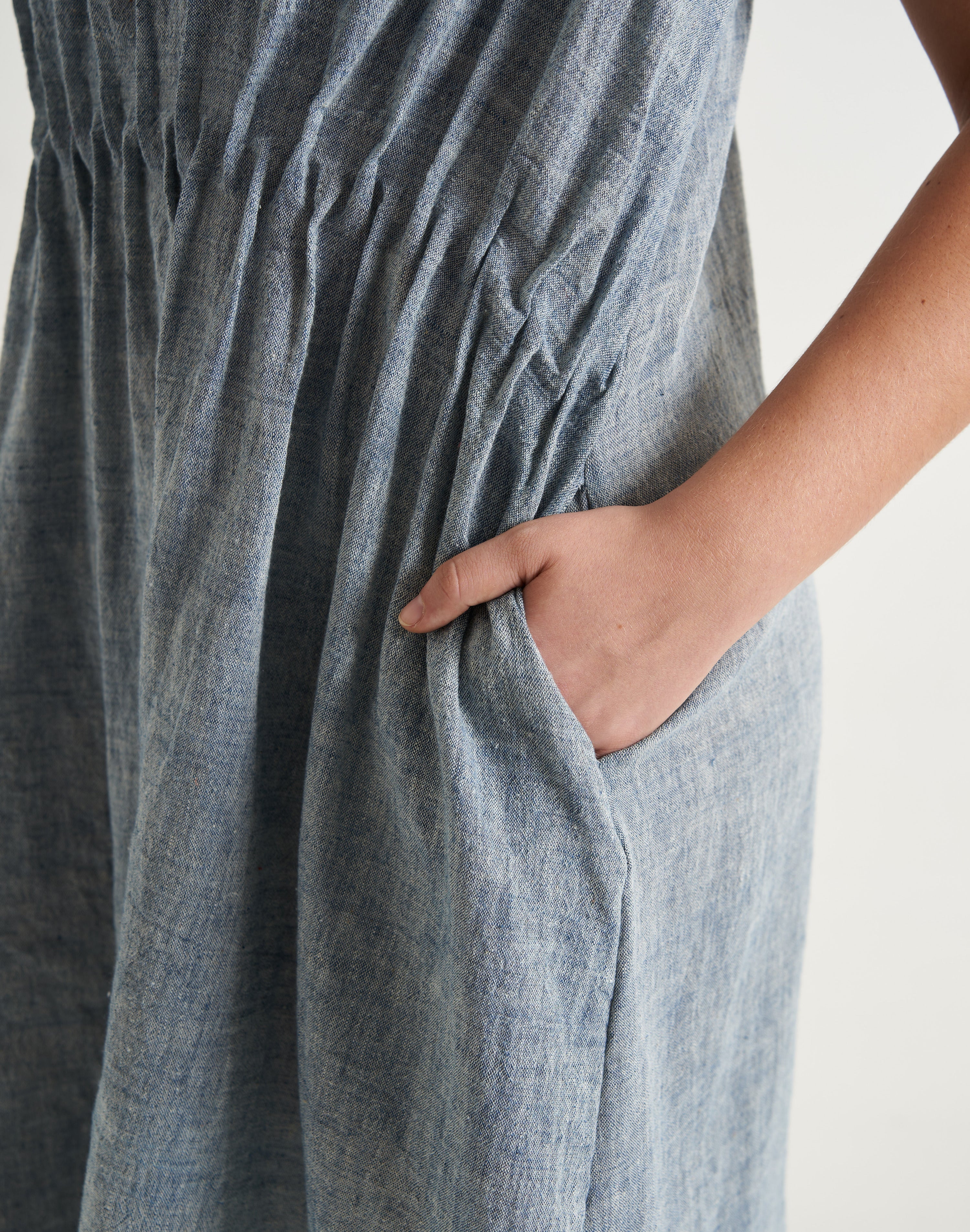 Indigo organic midi Dress