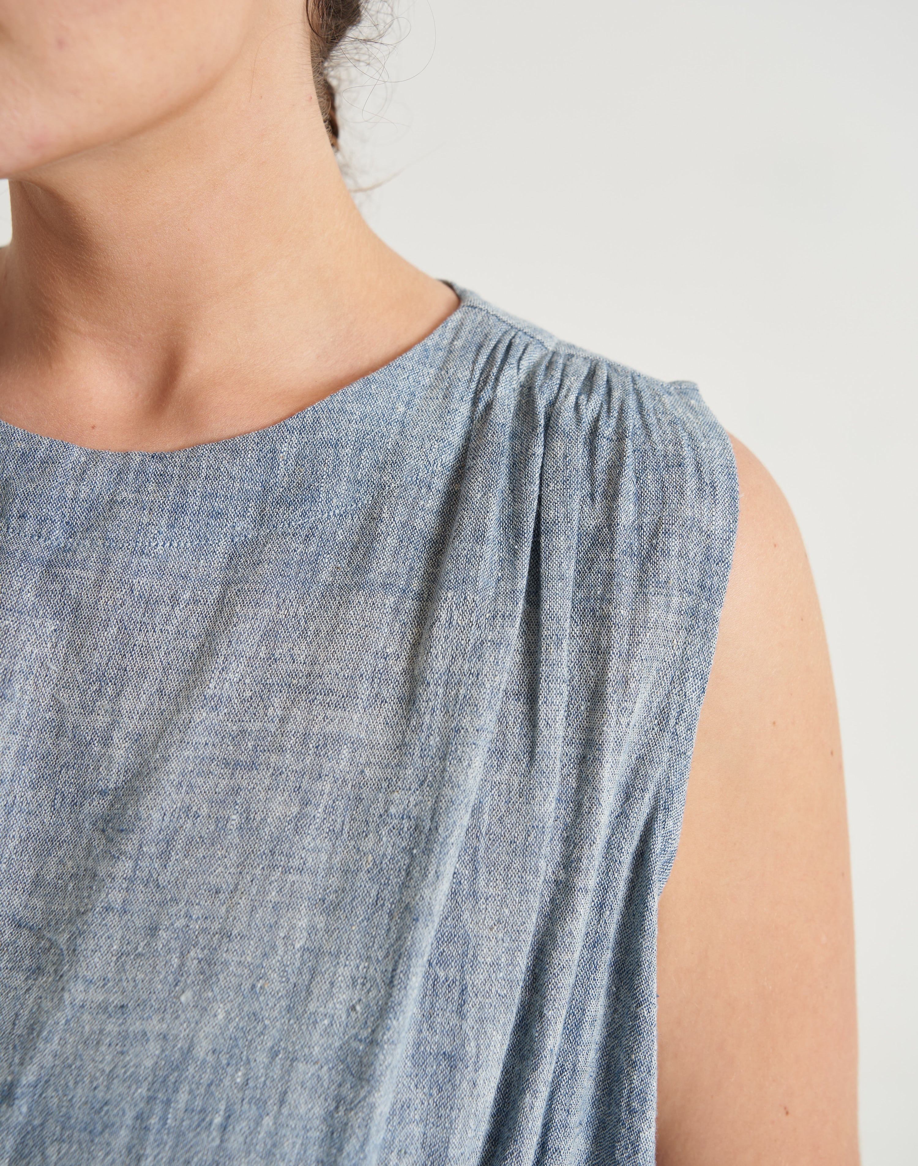 Indigo organic midi Dress