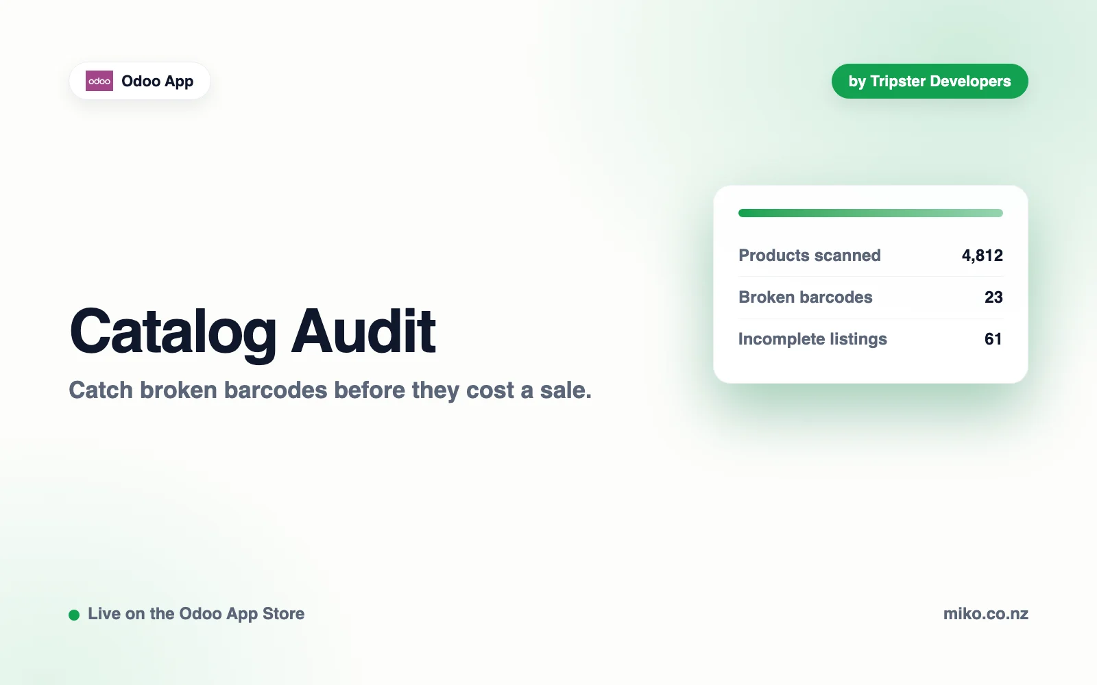 Catalog Audit for Odoo by Tripster Developers