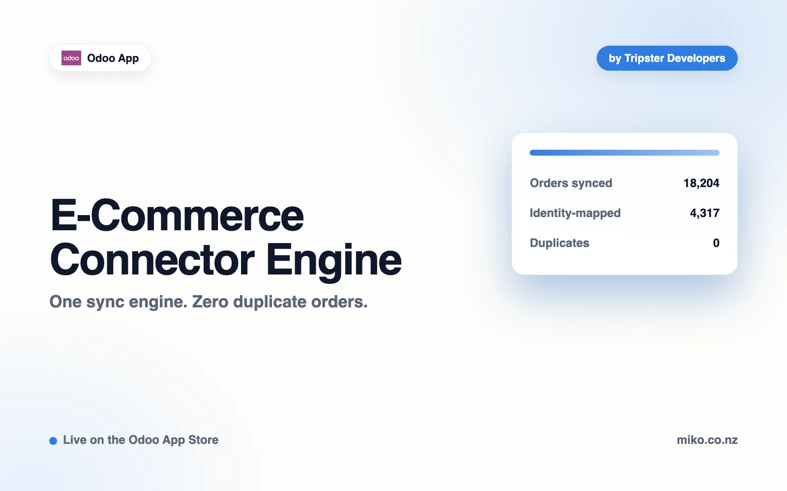 E-Commerce Connector Engine for Odoo by Tripster Developers