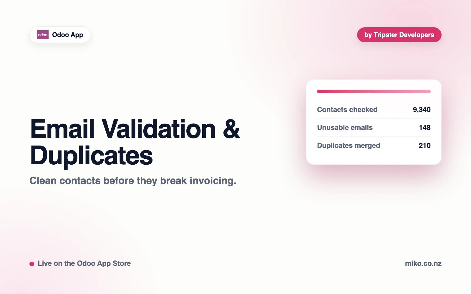 Email Validation and Duplicates for Odoo by Tripster Developers