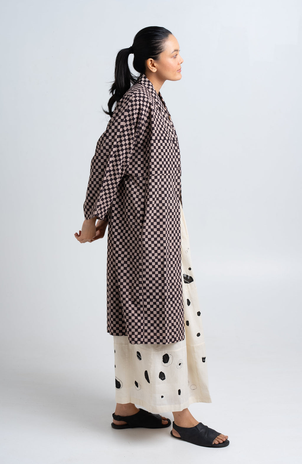 Lightweight Checkered Duster jacket