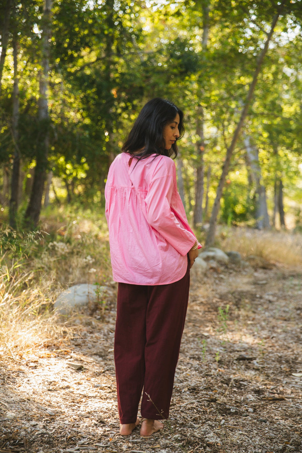 Berry Pleated Pants