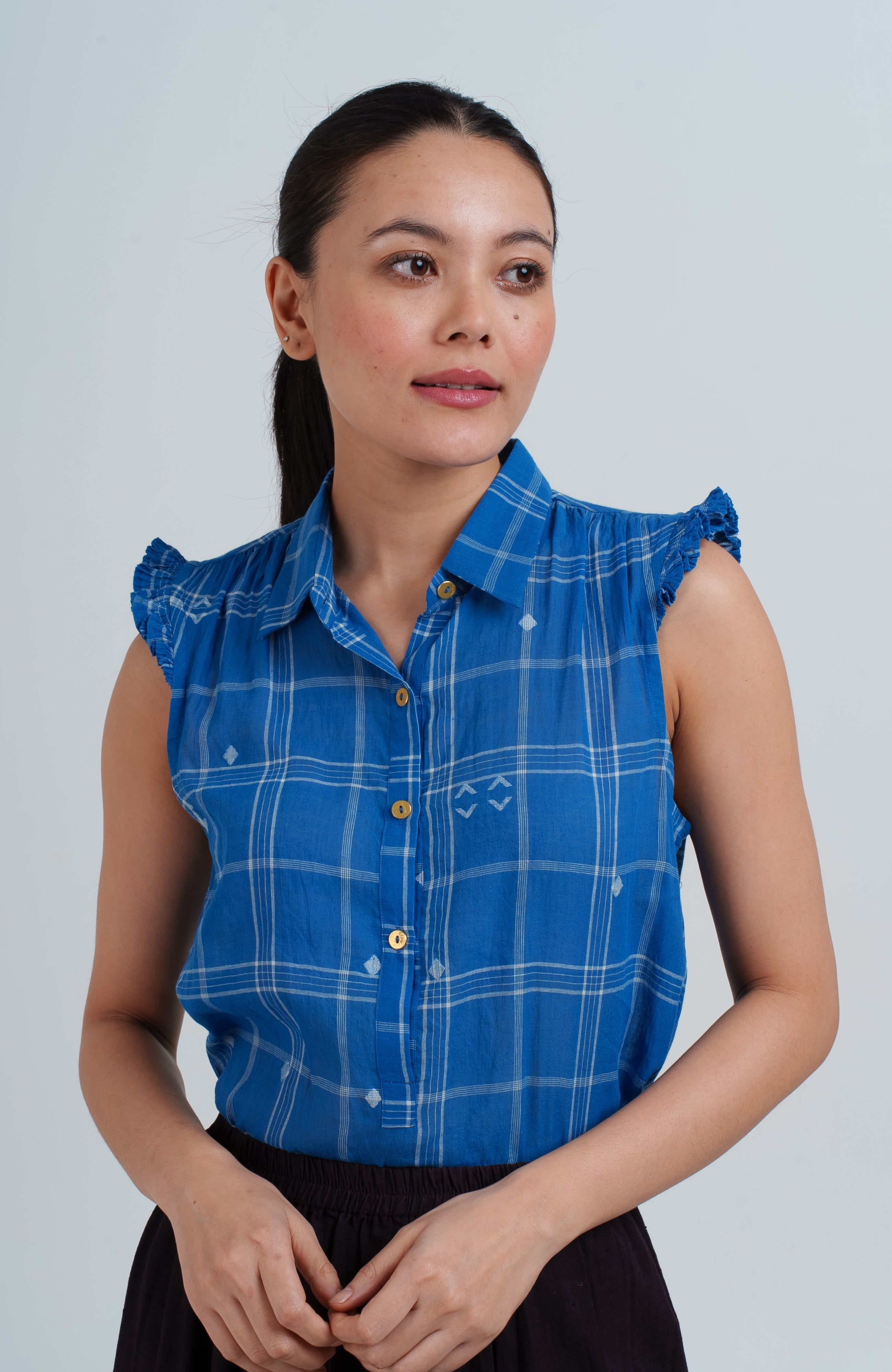 Indigo Mary Oliver Top