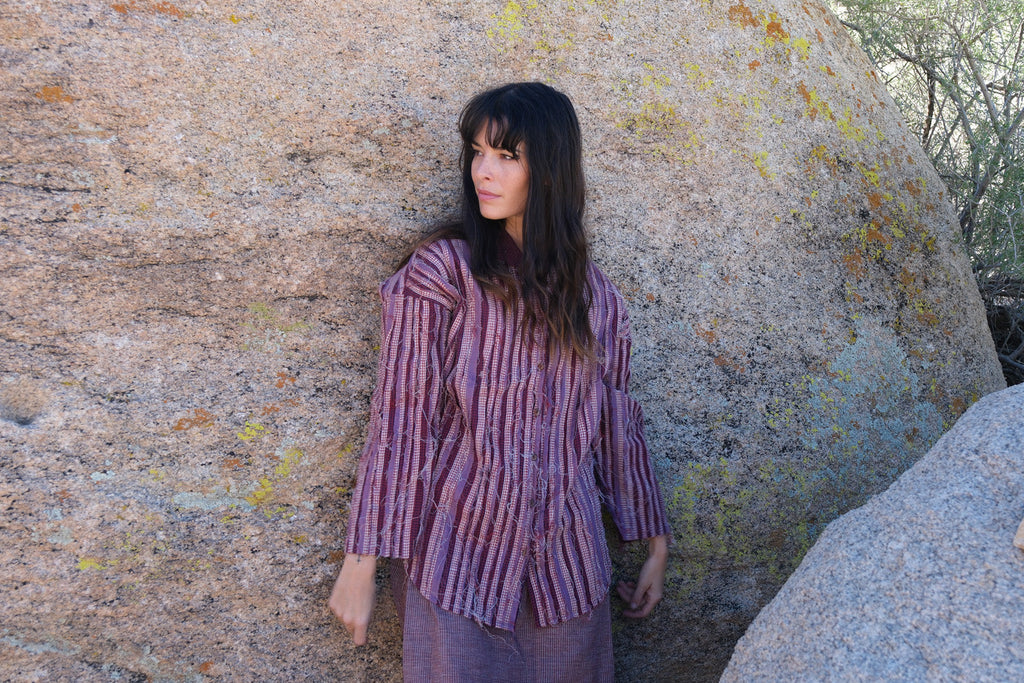 Upcycled Fuchsia shirt