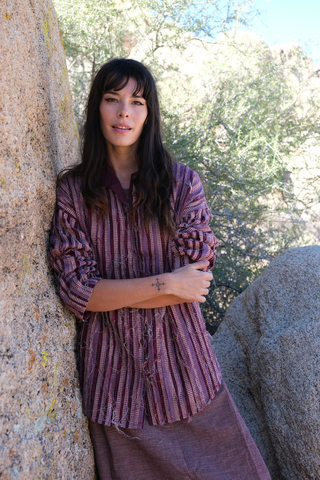 Upcycled Fuchsia shirt