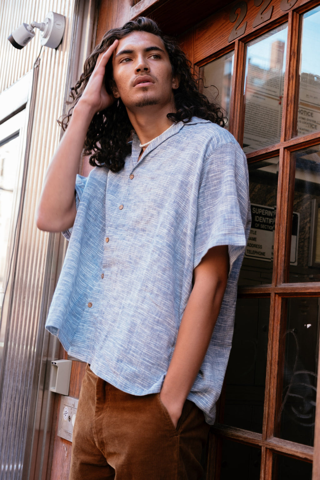 Indigo boxy shirt