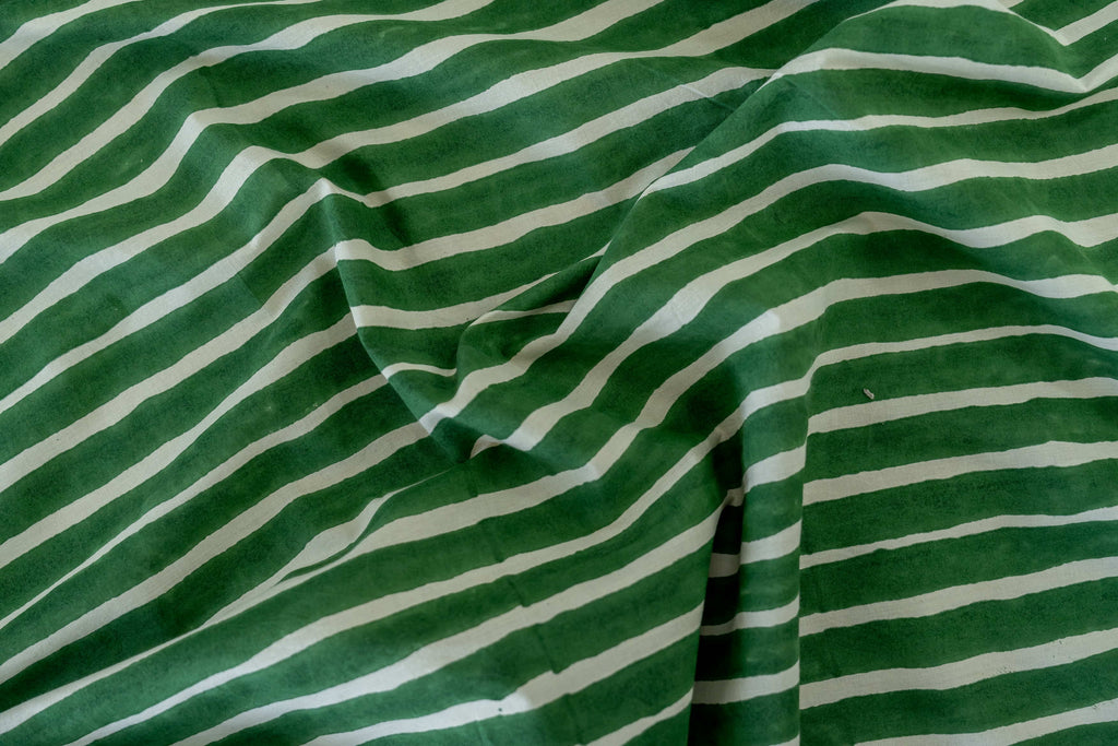 Hudson Green Striped Skirt