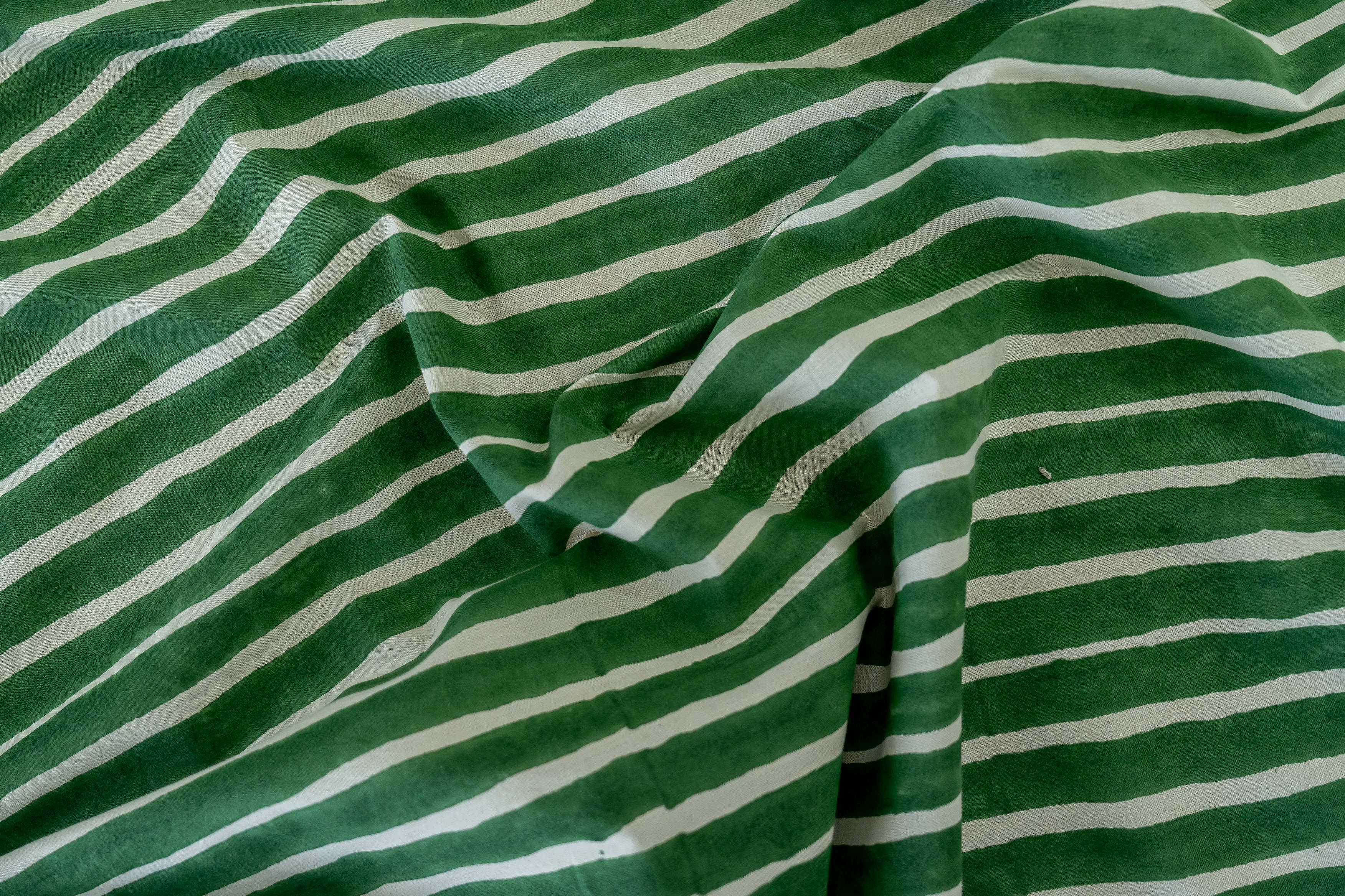 Hudson Green Striped Skirt