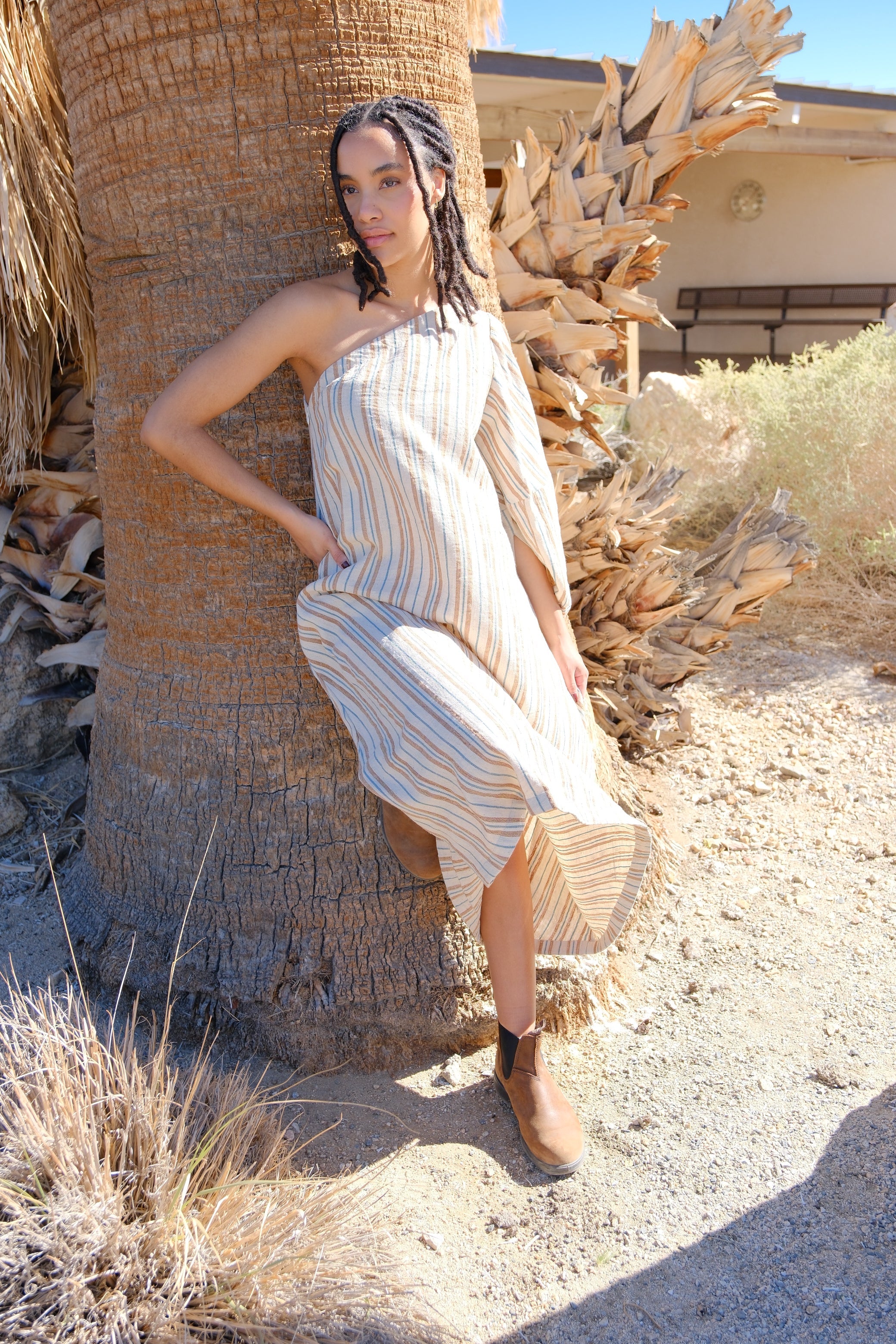 Buy One-Shoulder Origami Midi Dress For Women