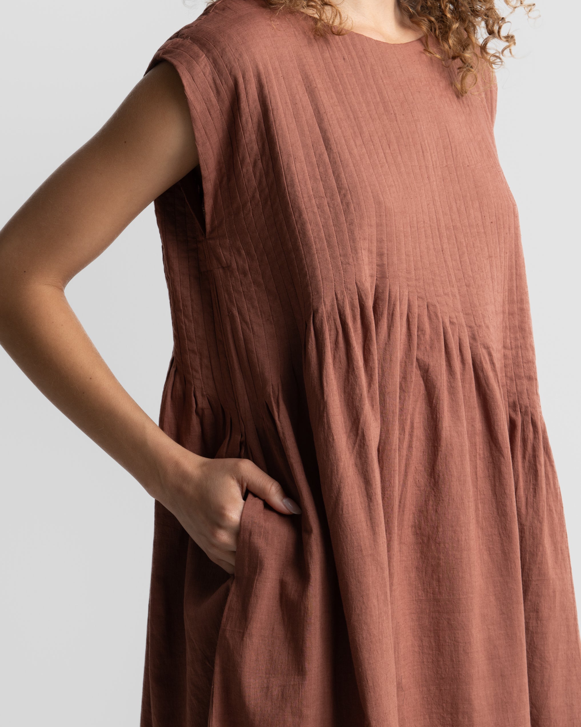 Short chestnut Brown Dress