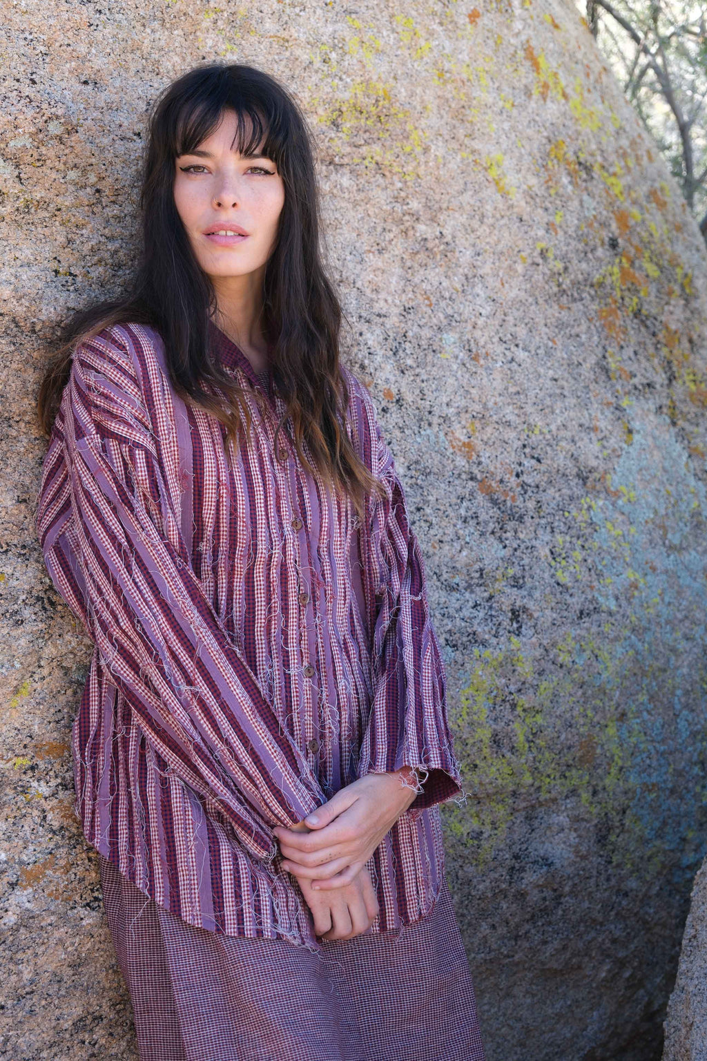 Upcycled Fuchsia shirt