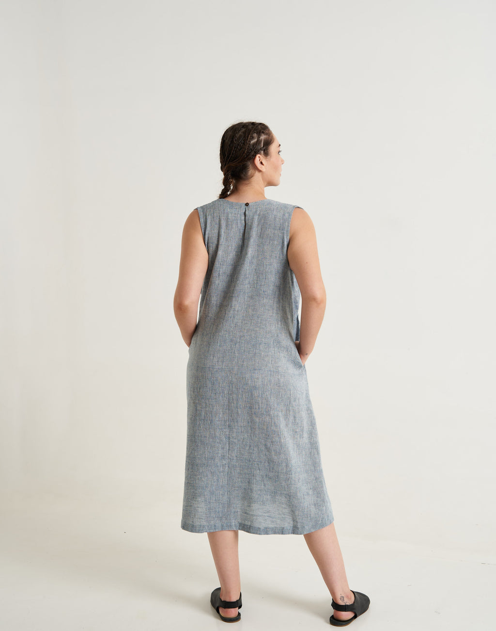 Indigo organic midi Dress