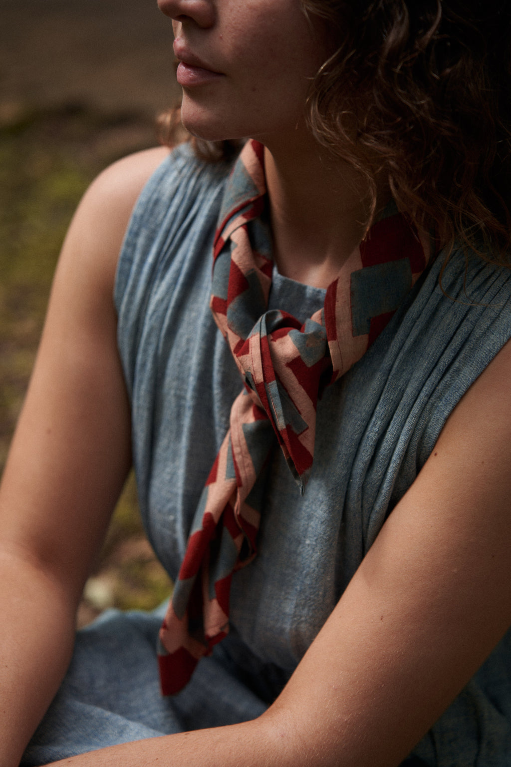 Indigo organic midi Dress