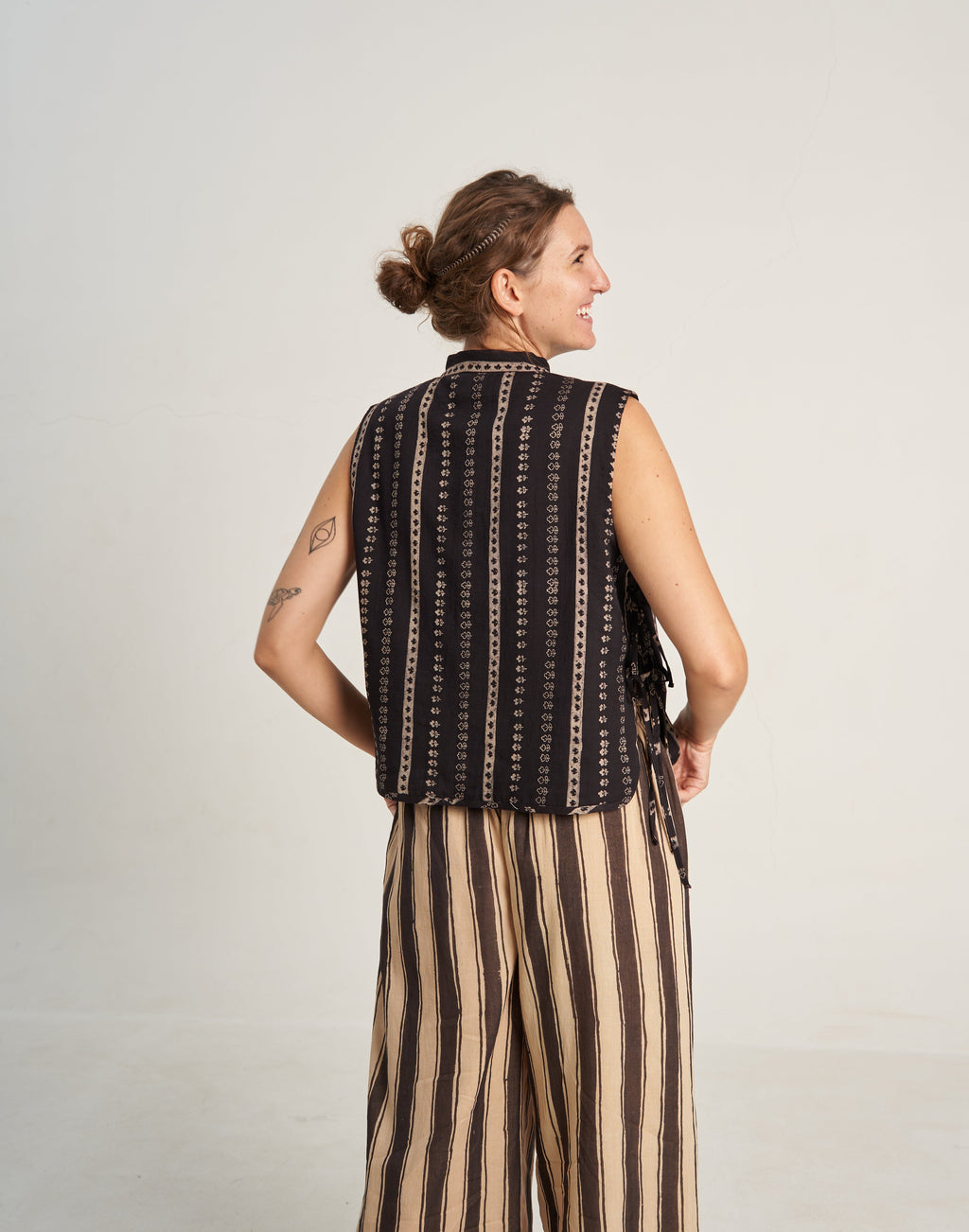 Buy Hand Woven Cotton Zebra Stroll Summer Pant At World of Crow