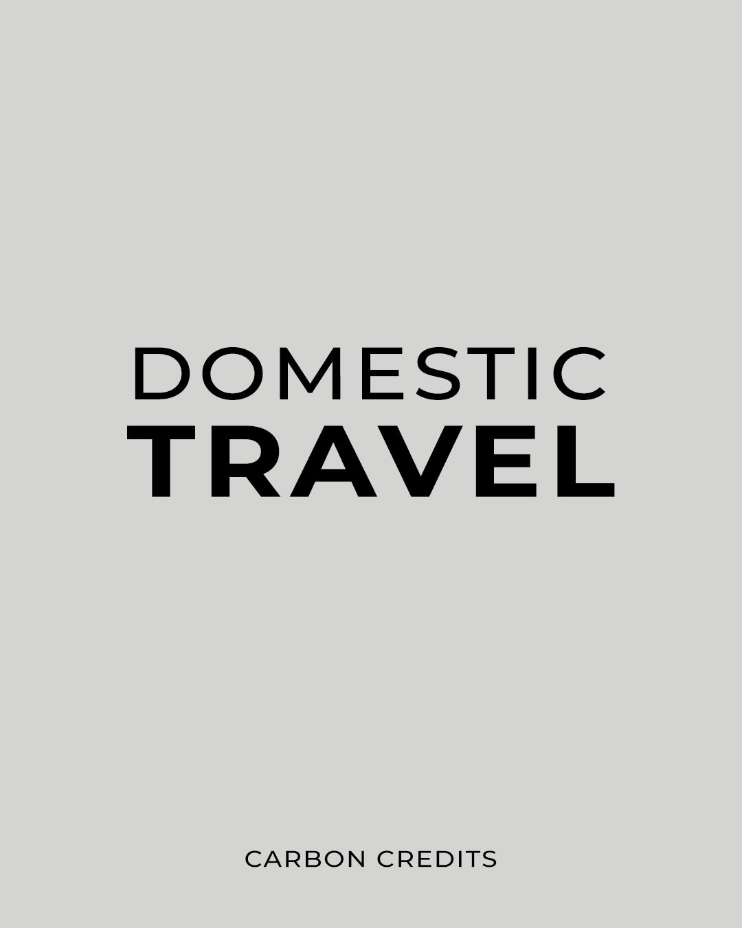 Offset your domestic travel