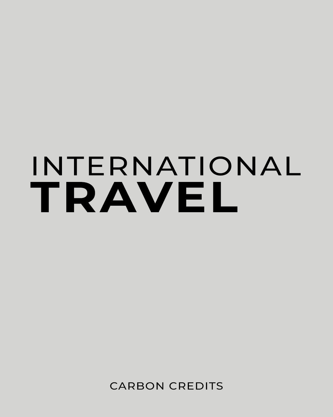 Offset your international travel